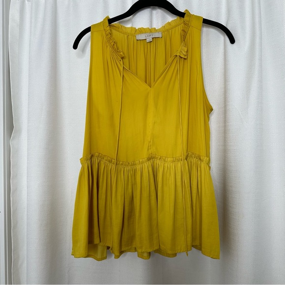 LOFT Yellow Sleeveless Blouse - Picture 4 of 5